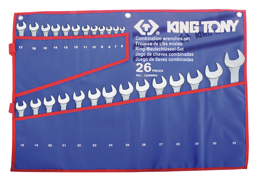 KING TONY 金統立 1226MRN 26件式公制梅開扳手組與特多龍工具袋
