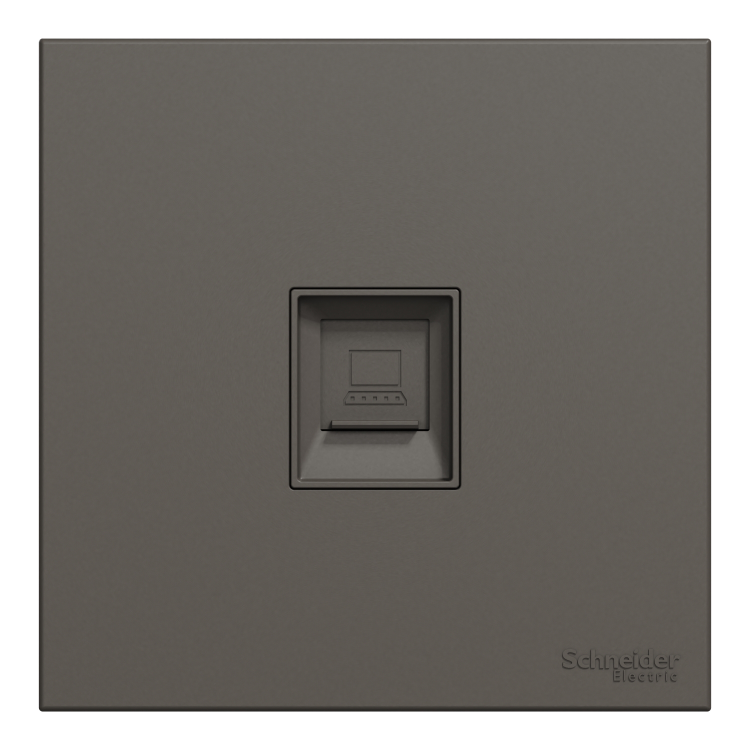 Schneider 施耐德 AvatarOn C 奐然 單位RJ45 6類數據插座, Keystone面板備防塵活門(石墨灰)