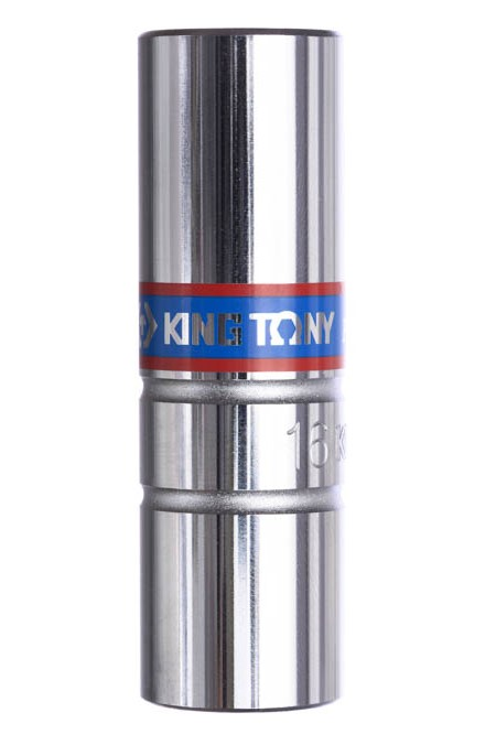 KING TONY 463516H 同設計示意,非 463516M 實物照片;本款為 1/2 吋 16 mm 膠套火星塞套筒
