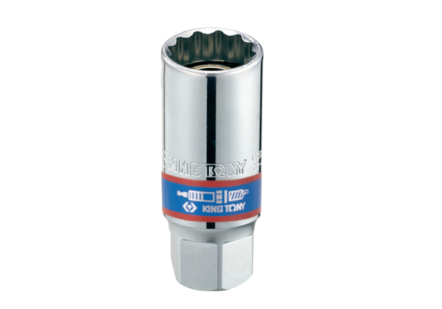 製造商 466021 火星塞套筒實物示意圖;販售 466021M、21 mm、1/2 英吋十二角磁性款,單顆販售