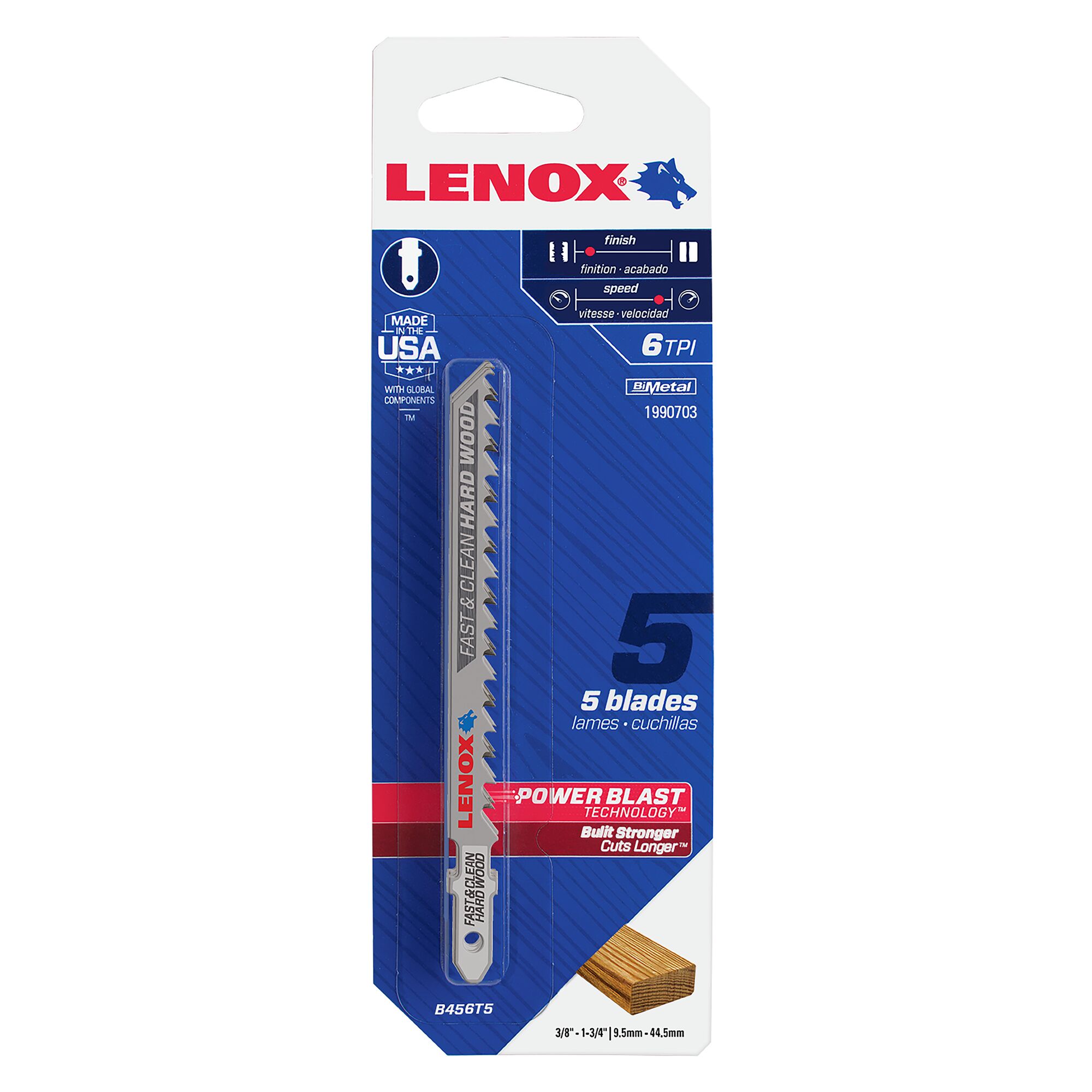 LENOX 狼牌 LE-1990703 硬木線鋸片 5 片裝原廠包裝卡