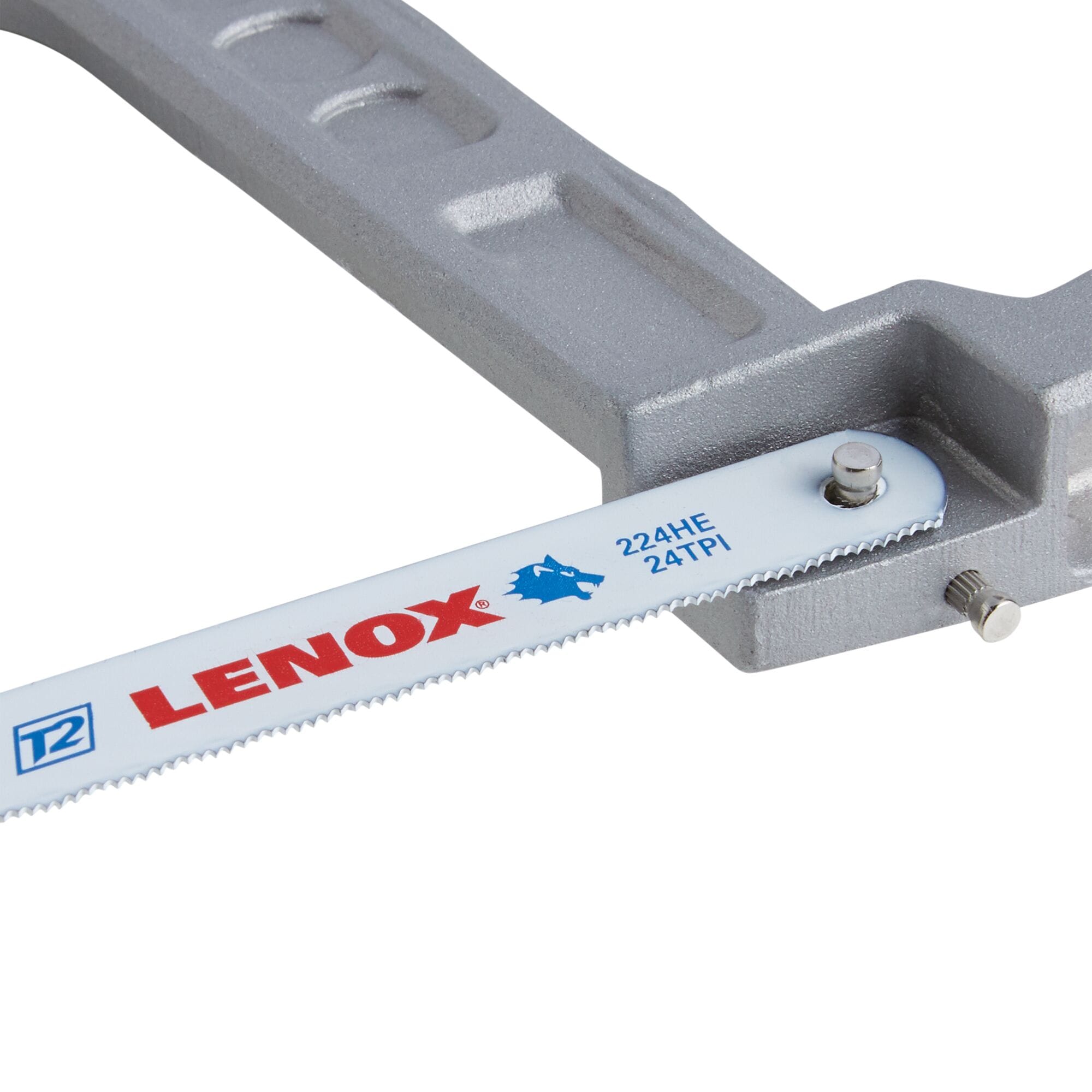LENOX 狼牌 LE-12131 8300 輕型鋼鋸架與 12 吋 24 TPI 鋼鋸片特寫