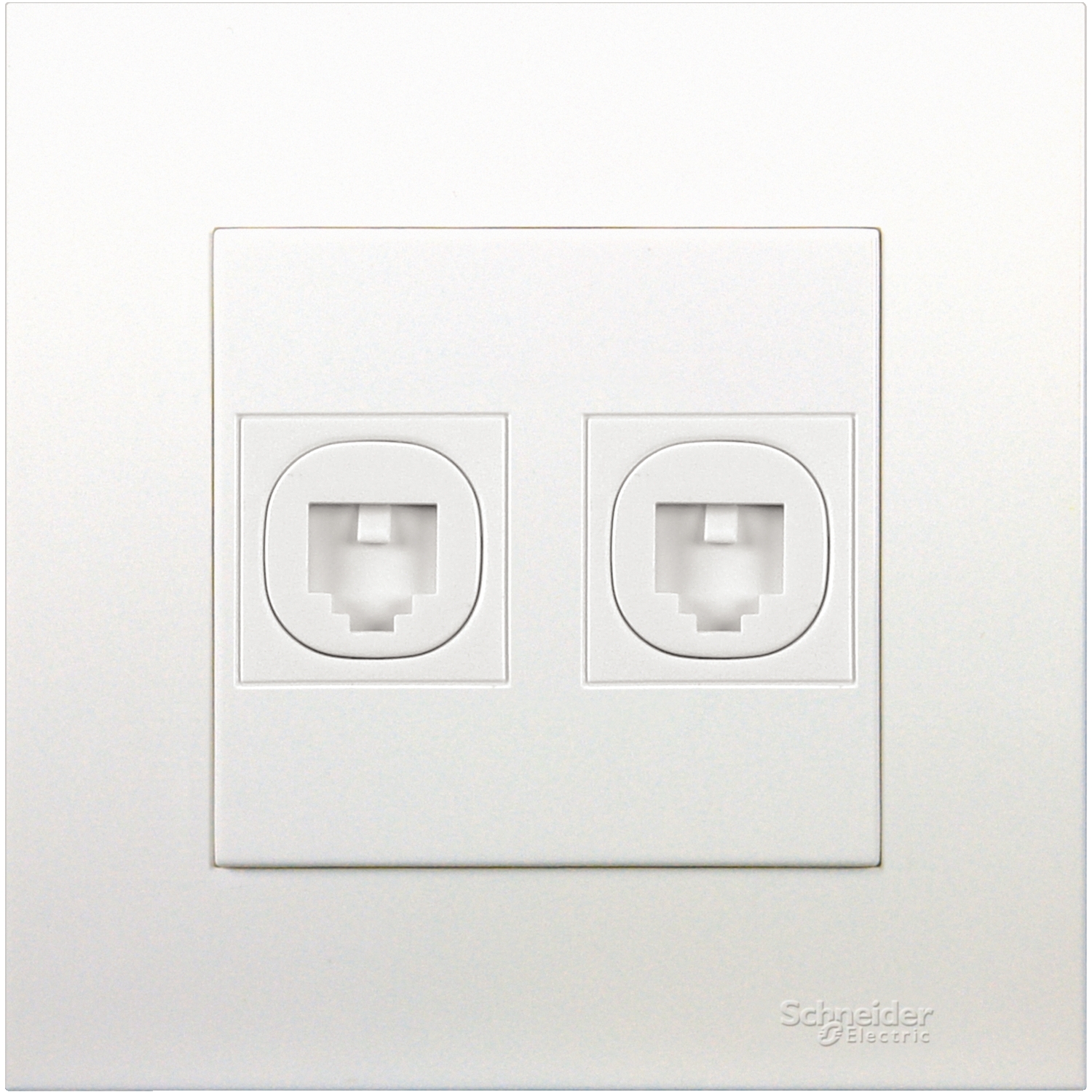 Schneider 施耐德 Vivace 元雅 兩位 RJ11 電話插座(Keystone 面板備防塵活門)(白色)KB32TS