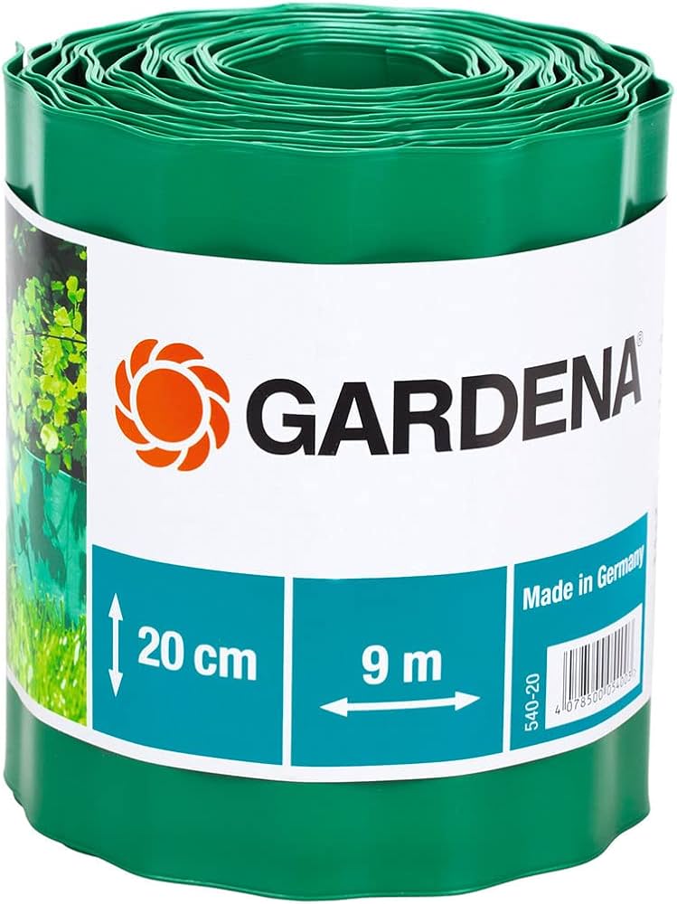 GARDENA 540-20 綠色草坪邊界條 20厘米高 9米卷裝