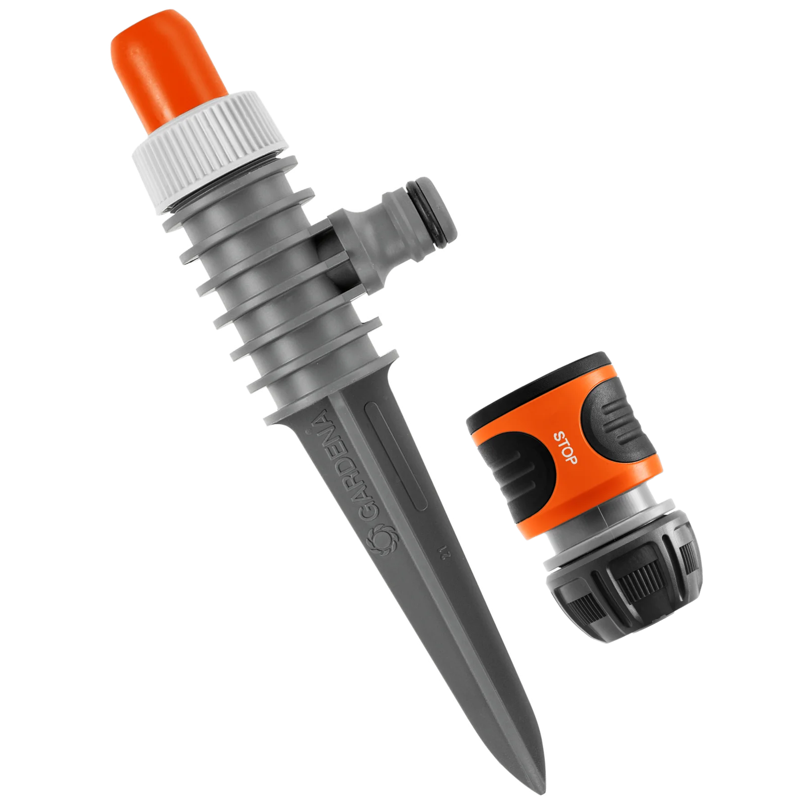 GARDENA 969-20 Classic spray sprinkler with spike and water stop connector