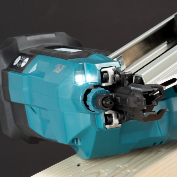 Close-up of the Makita BN001GZ LED job light and depth adjusting dial