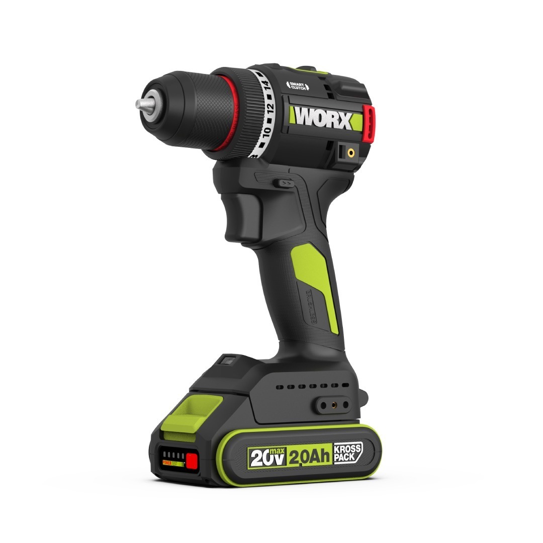 WORX 威克士 WU176 20V 10mm 無刷智控電鑽連 2.0Ah 鋰電池