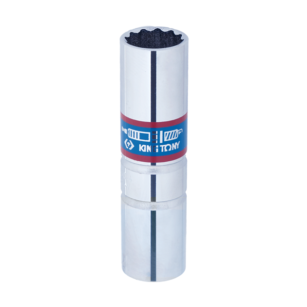 KING TONY 463014RC 14mm 十二角膠套火星塞套筒，白底產品照