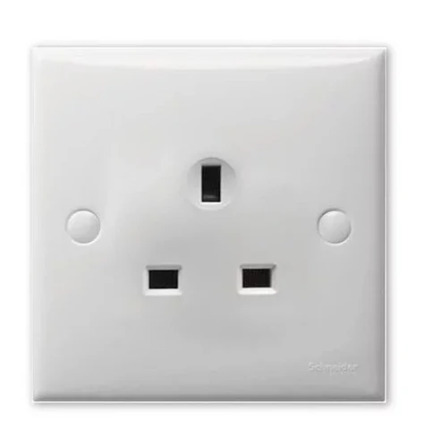 Schneider Electric E426_WE_C5 白色 13A 單位連保護門插座