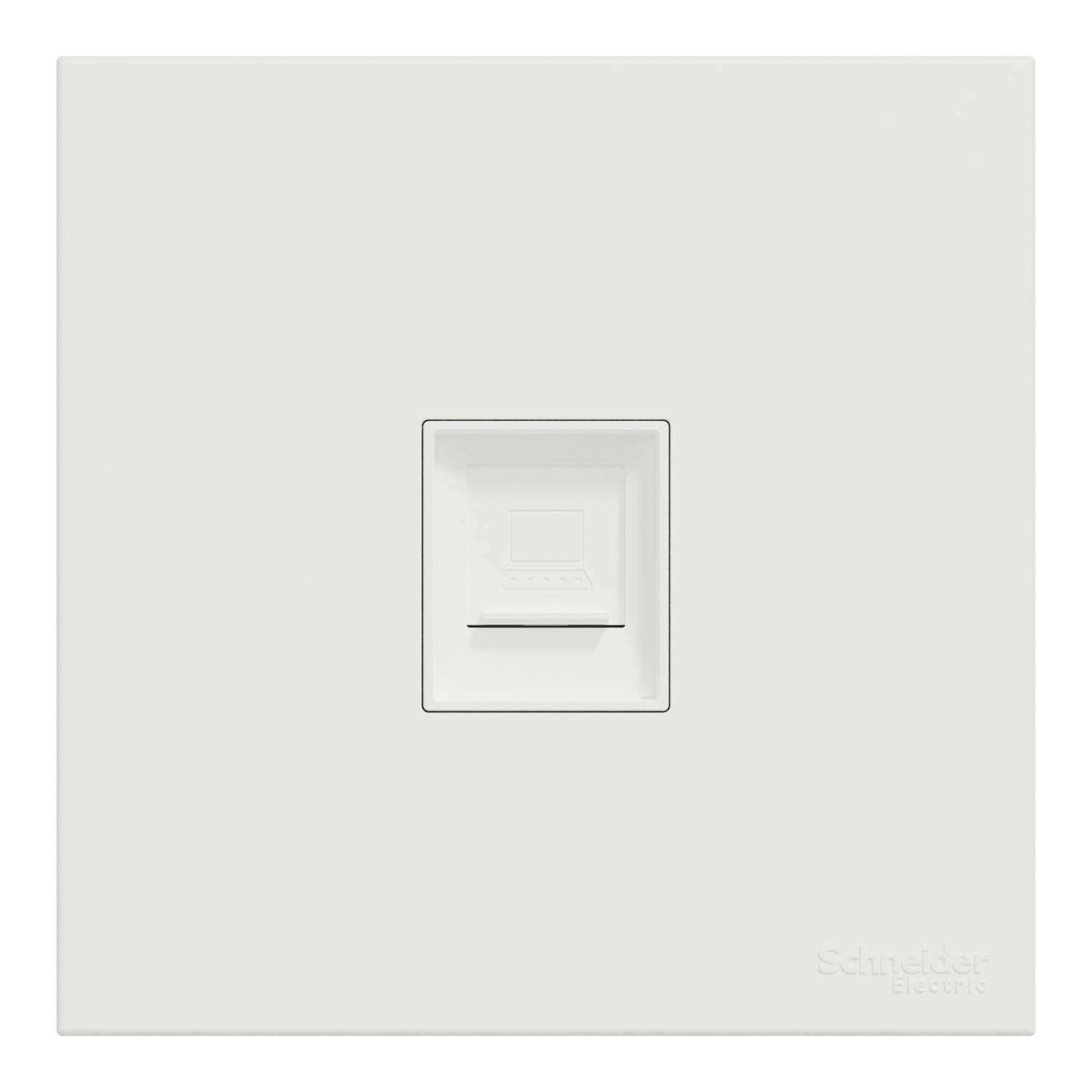 Schneider 施耐德 AvatarOn C 奐然 單位RJ45 6類數據插座, Keystone面板備防塵活門(搪瓷白)