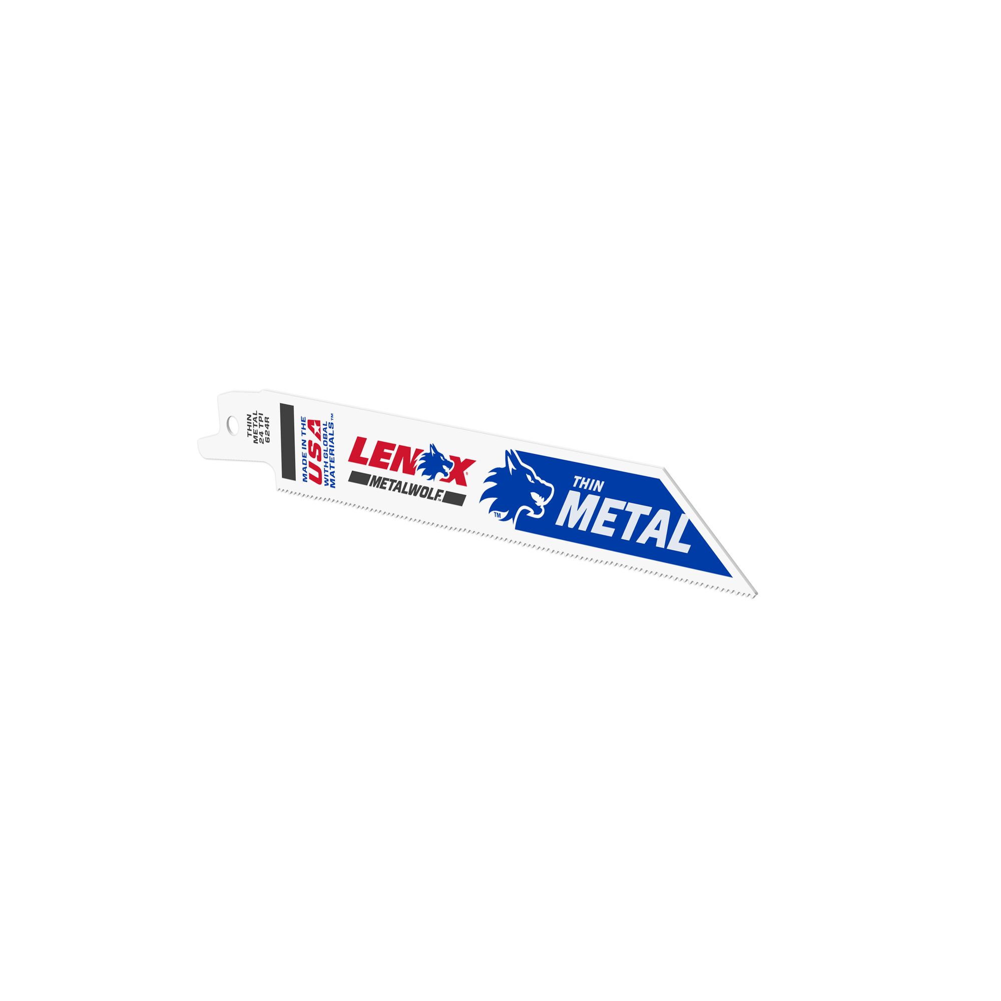 LENOX 狼牌 LE-624R-5 METALWOLF 軍刀鋸片刀身標示 THIN METAL 24 TPI 產品圖