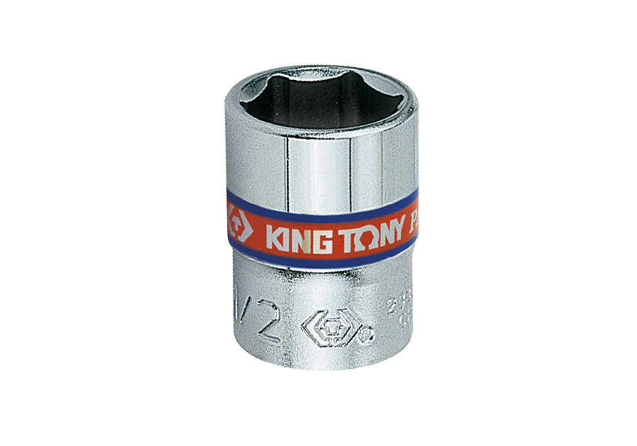 KING TONY 2335S 系列六角標準套筒代表圖片,圖示 1/2 吋;233518S 商品為 9/16 吋開口、1/4 吋驅動