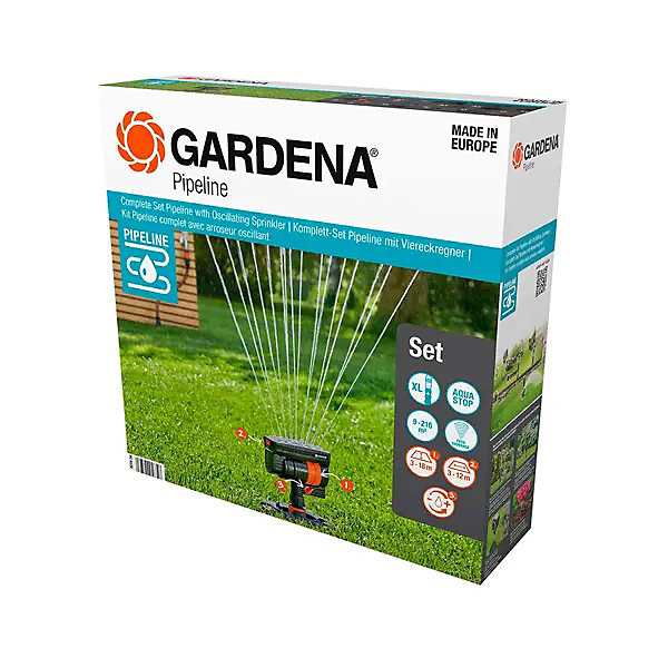 GARDENA Pipeline 擺動式灑水器於花園灌溉