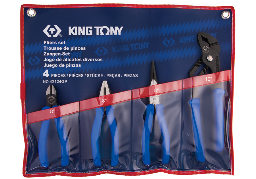 KING TONY 42124GP 四件式歐式鉗組實物包裝