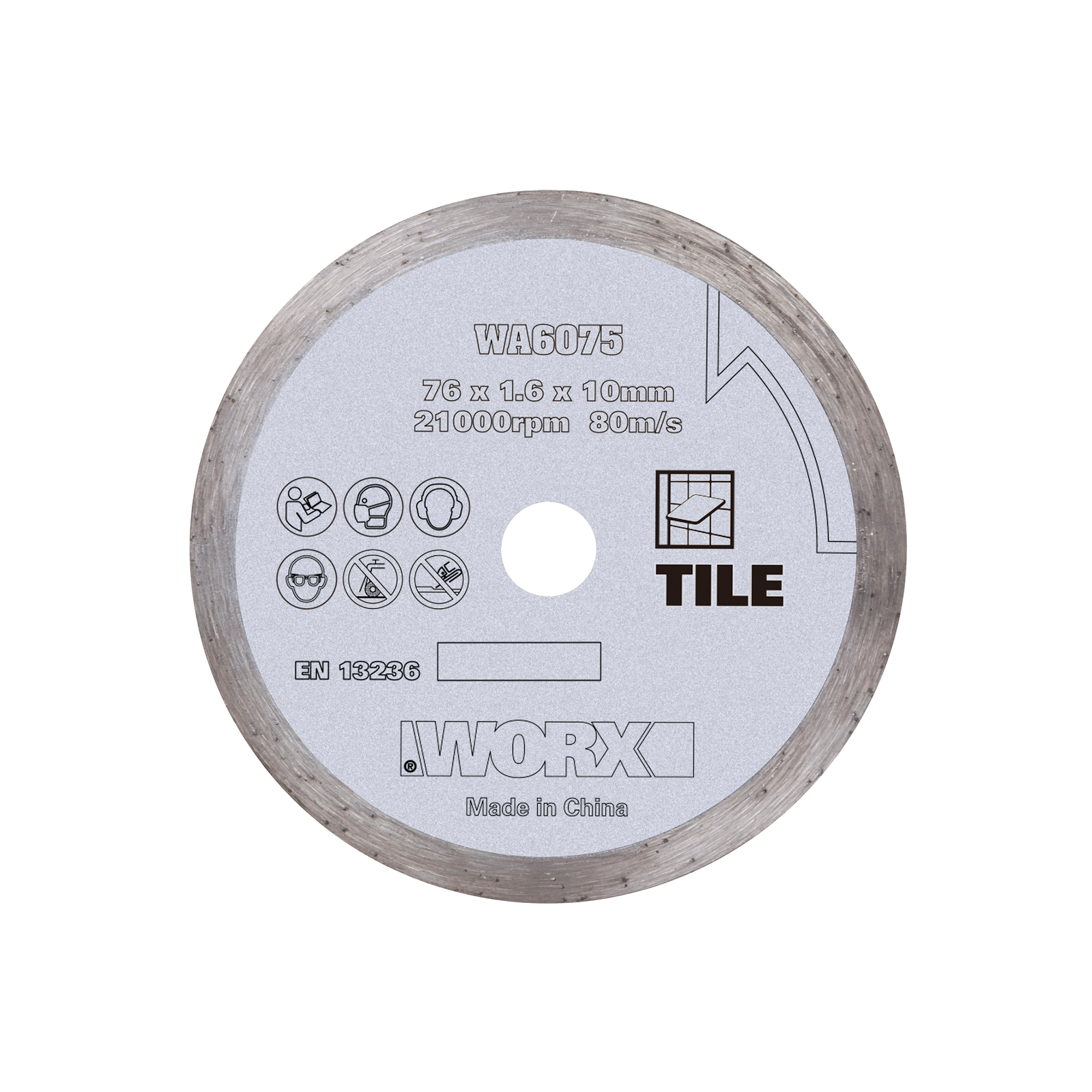 WORX WA6075 76mm diamond tile cutting disc