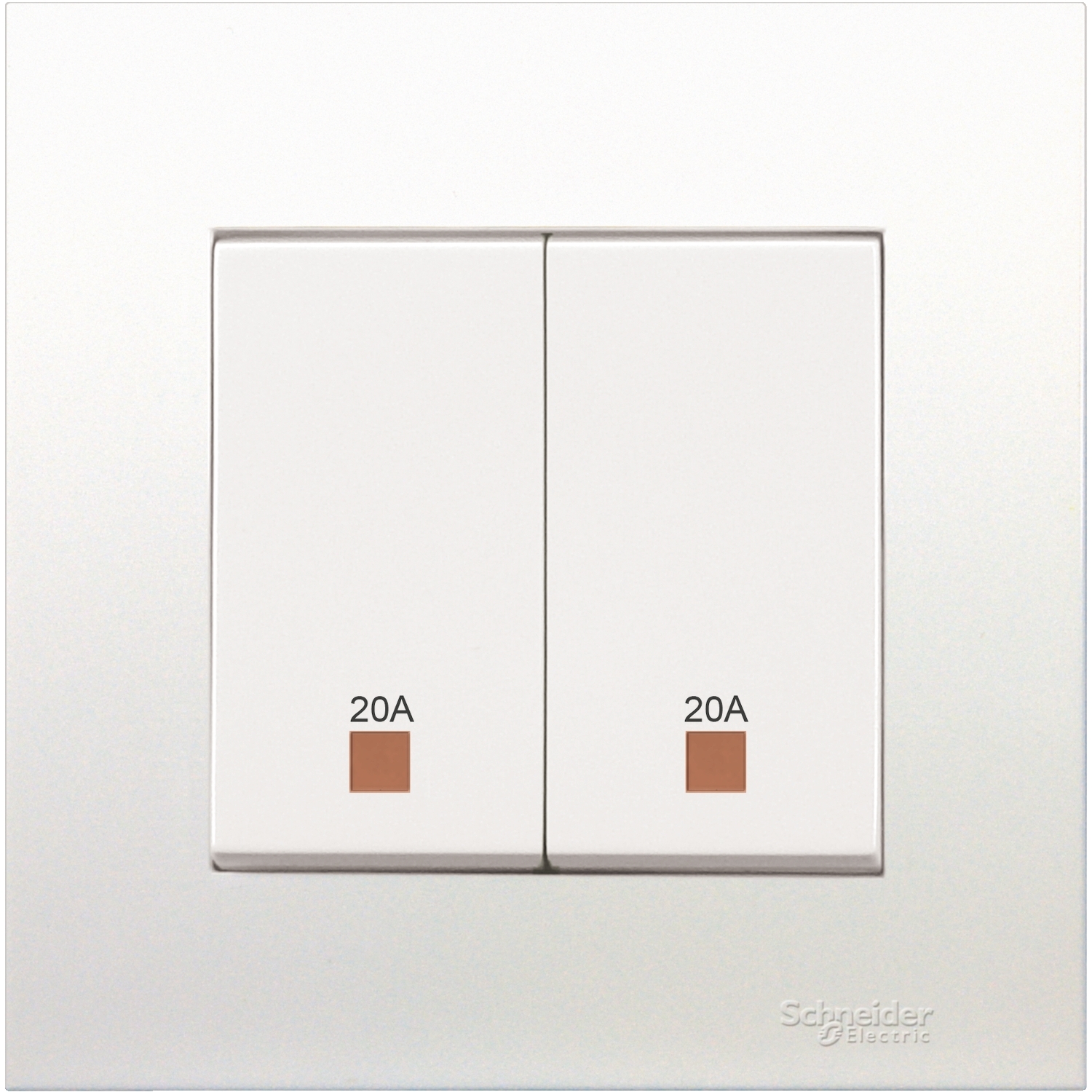Schneider 施耐德 Vivace 元雅 20A 兩位雙極開關掣連指示燈(白色)KB32D20NE