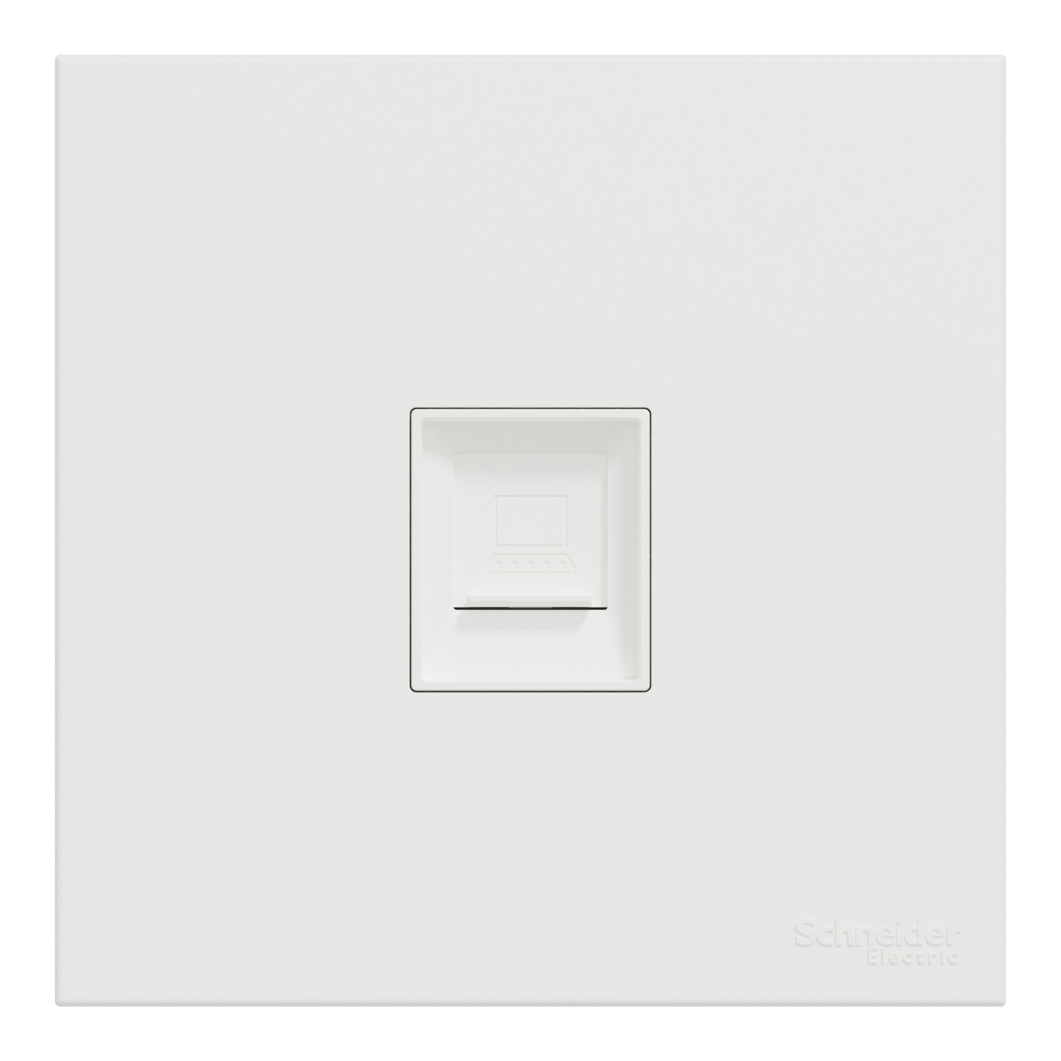 Schneider 施耐德 AvatarOn C 奐然 單位RJ11電話插座, Keystone面板備防塵活門(搪瓷白)