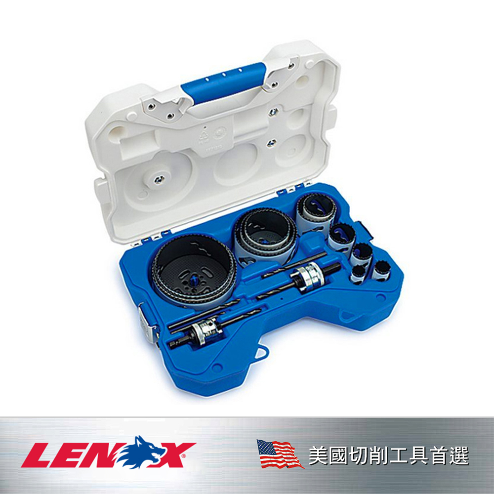 LENOX 狼牌 LE-T308011200P 17 件裝圓穴鋸組套收納於原廠手提工具箱