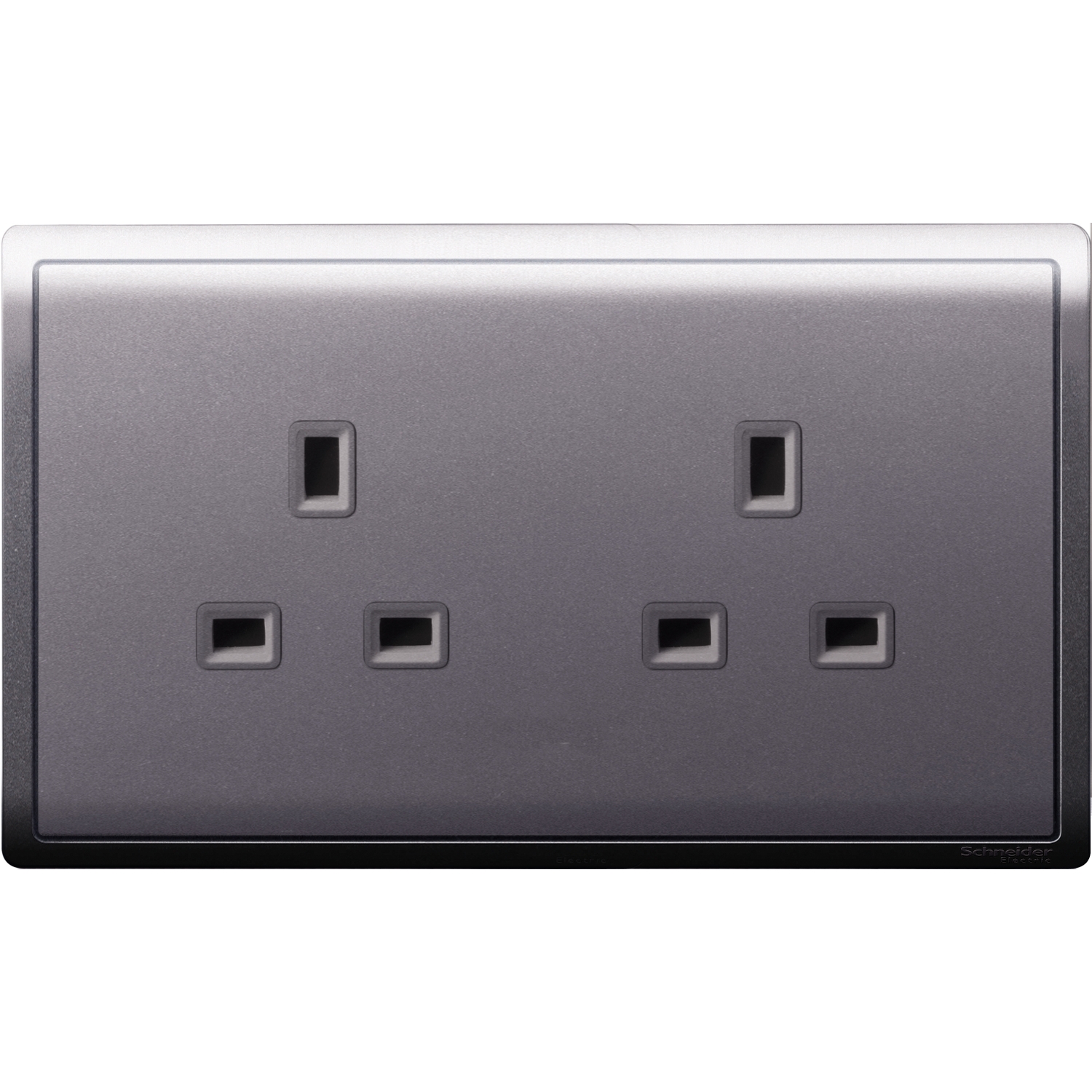 Schneider 施耐德 Pieno 丰尚 13A 兩位連保護門插座(薰衣草銀)E82T426_LS