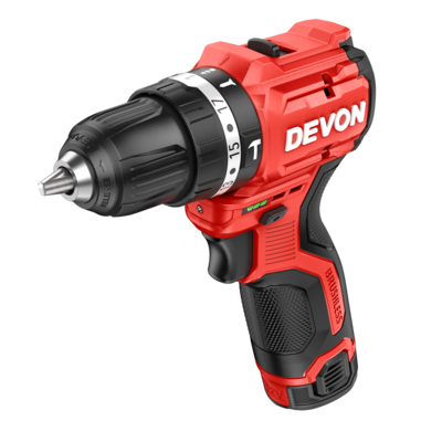 Devon 大有 5209Li-2.0 12V 無刷衝擊電鑽斜側視圖