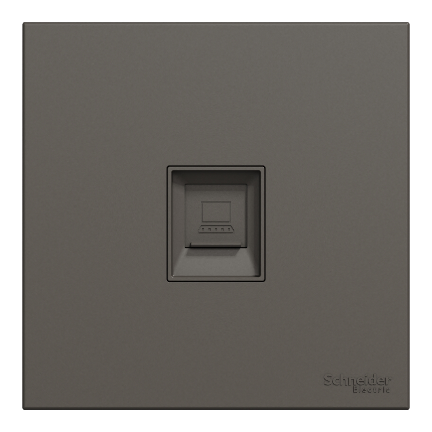 Schneider 施耐德 AvatarOn C 奐然 單位RJ11電話插座, Keystone面板備防塵活門(石墨灰)