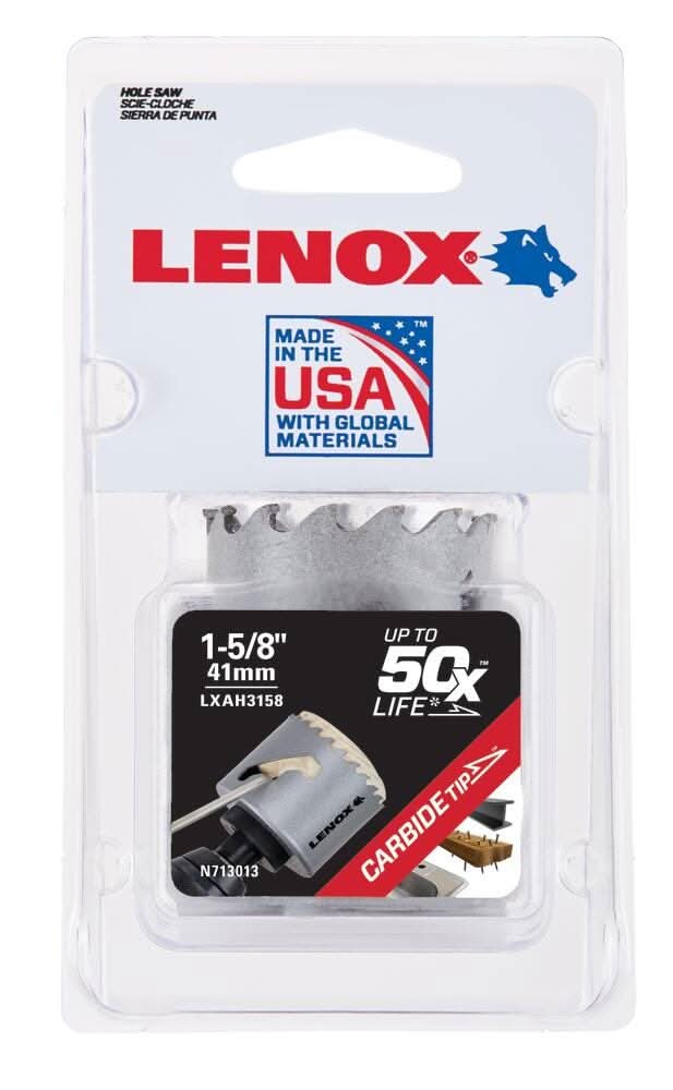 LENOX 狼牌 LE-LXAH3158 碳化鎢鋼圓穴鋸 41mm 原廠包裝產品圖