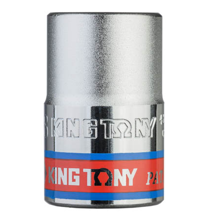 KING TONY 433520S 5/8 吋六角標準套筒示意正面,1/2 吋四方頭;來源頁標示 433520SR,單顆販售