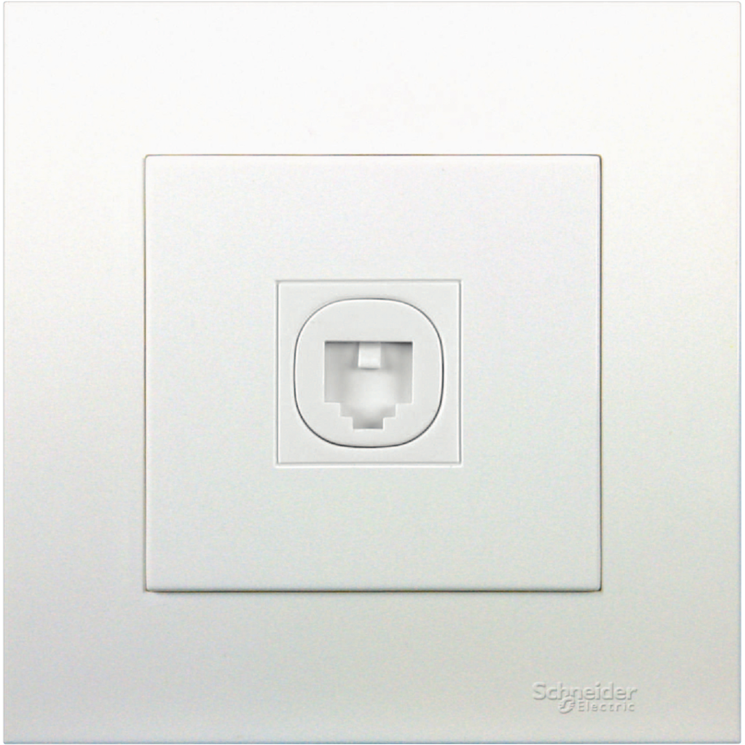 Schneider 施耐德 Vivace 元雅 單位 RJ11 電話插座(Keystone 面板備防塵活門)(白色)KB31TS_WE