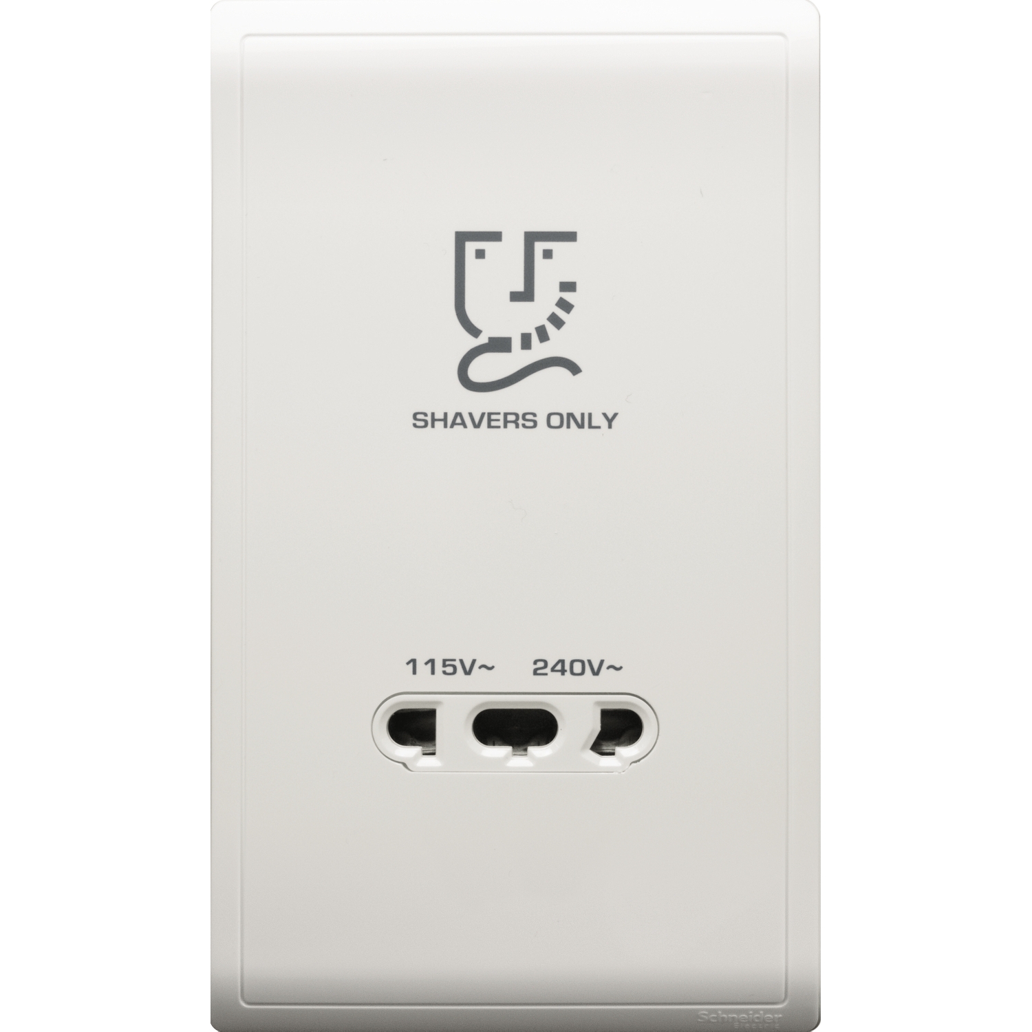 Schneider 施耐德 Pieno 丰尚 鬚刨插座 115V/240V(白)E82T727V_WE