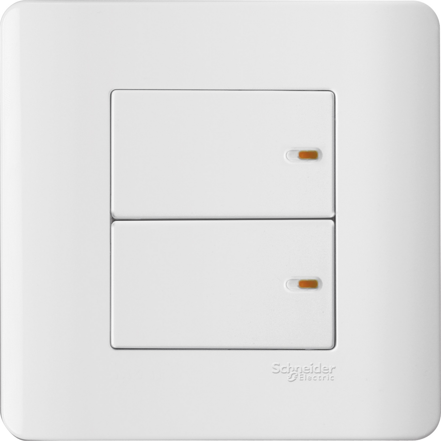 Schneider 施耐德 ZENcelo 睿雅 16AX 兩位單控平觸開關掣連開關指示(凝白)