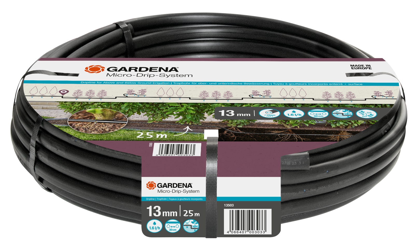 GARDENA 滴灌管整合滴頭近照
