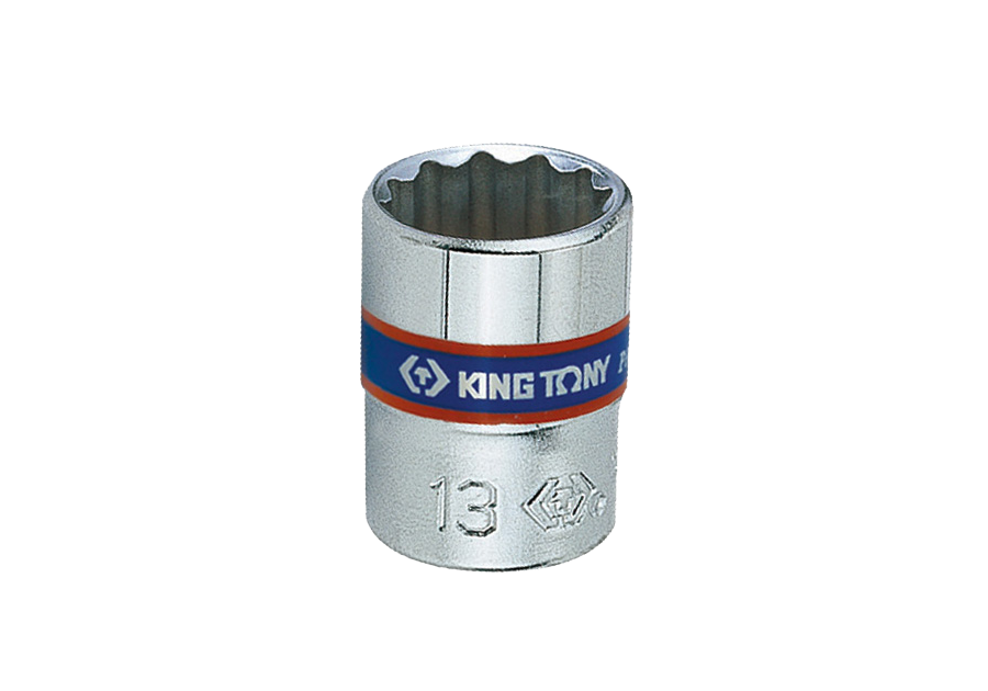 KING TONY 2330M 系列十二角標準套筒示意照片,圖中刻印 13;本商品 233007M 為 7 mm、單顆販售