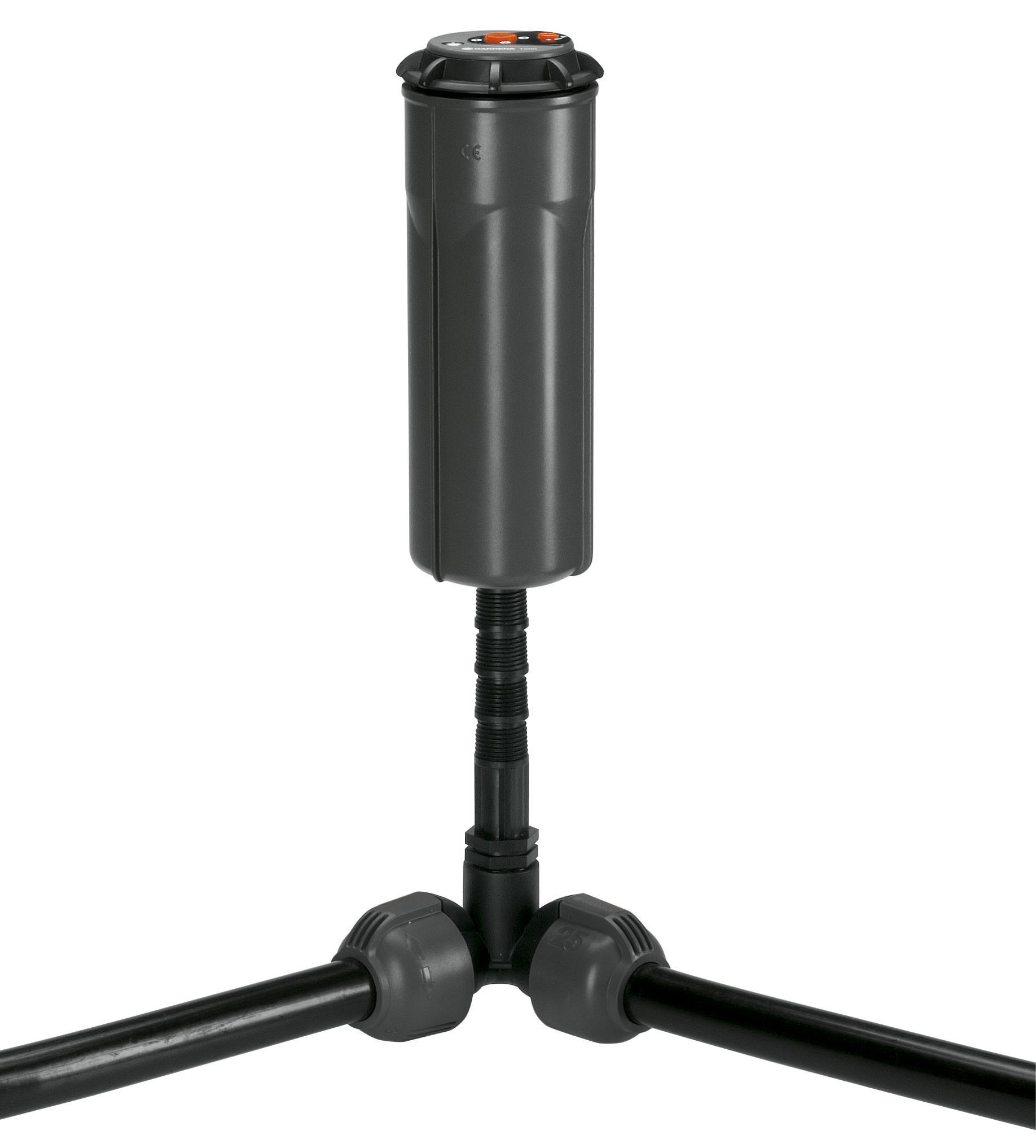 GARDENA 2764-20 內牙彎頭連接彈出式灑水器安裝示意