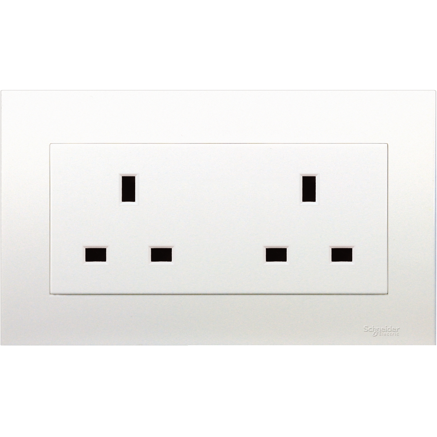 Schneider 施耐德 Vivace 元雅 13A 兩位連保護門插座(白色)KBT426_WE