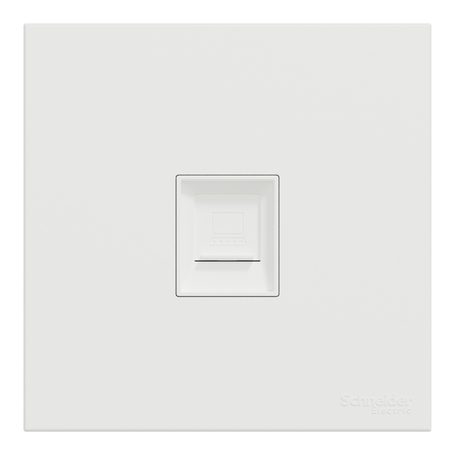 Schneider 施耐德 AvatarOn C 奐然 單位RJ45 5e類數據插座, Keystone面板備防塵活門(搪瓷白)