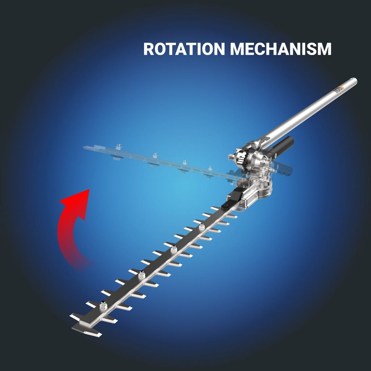WORX WA0220 hedge trimmer head rotation mechanism