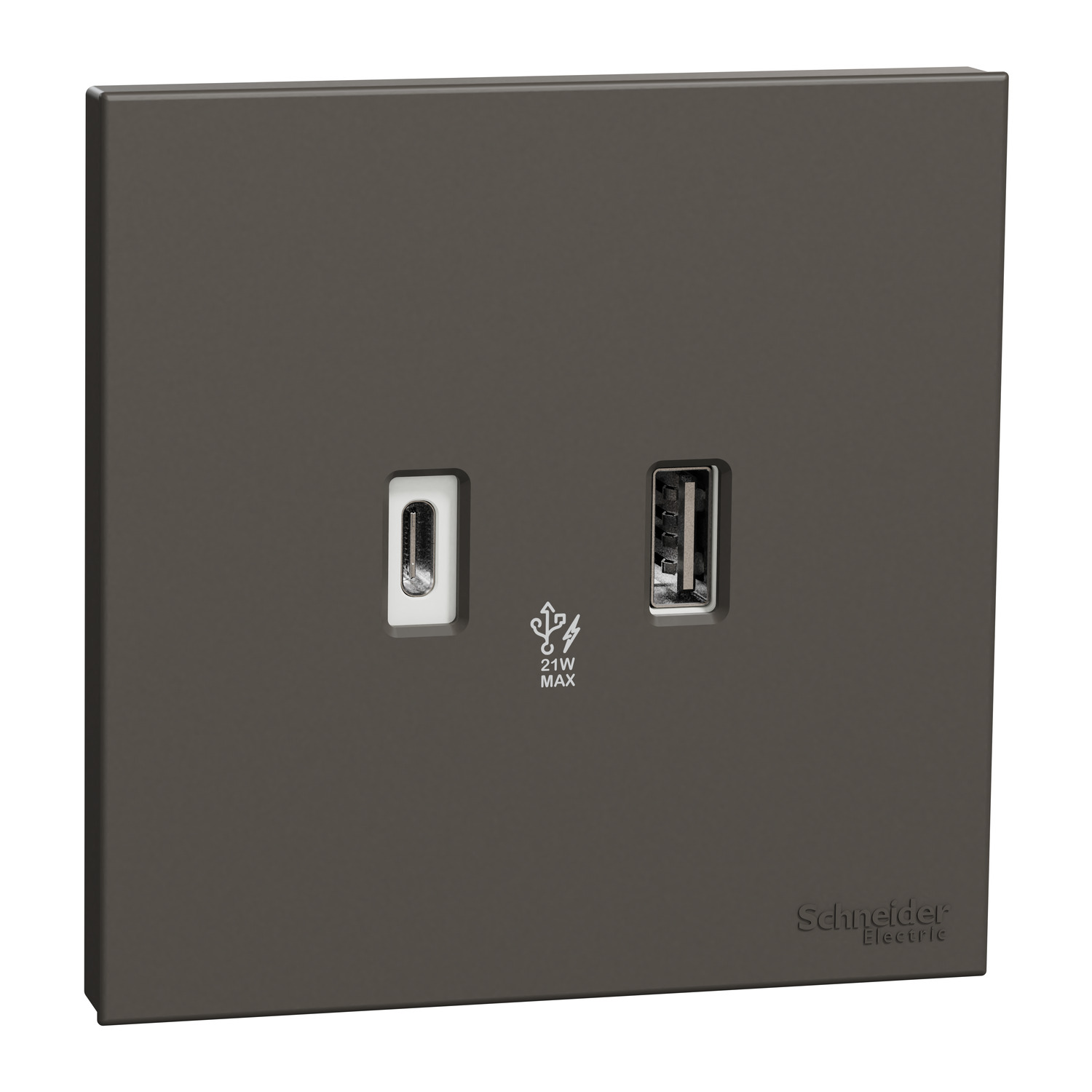 Schneider 施耐德 AvatarOn C 奐然 兩位Type A+C PD+QC3.0 USB充電插座(石墨灰)