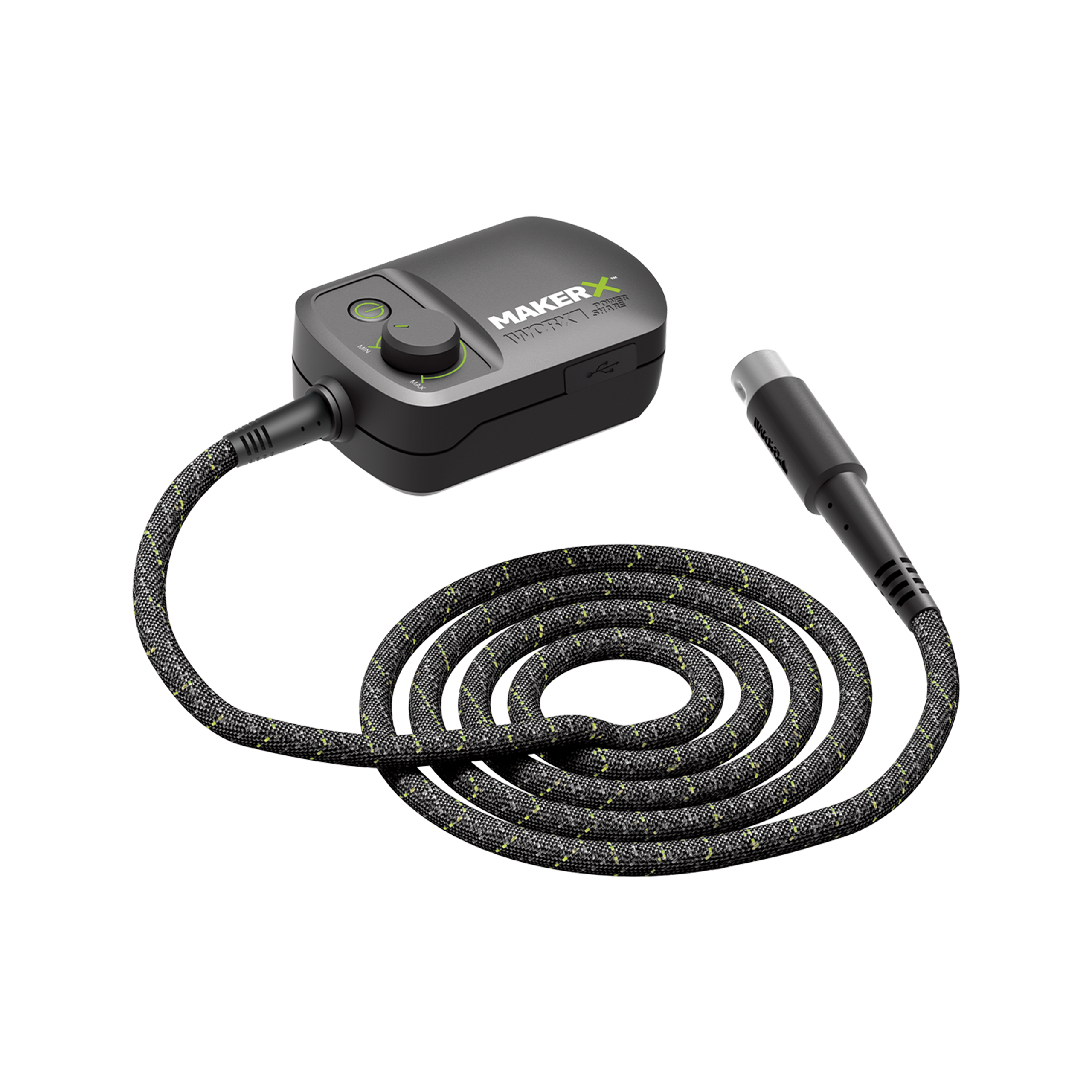 WORX Maker X power switch adapter with braided flexible cord and variable-speed dial