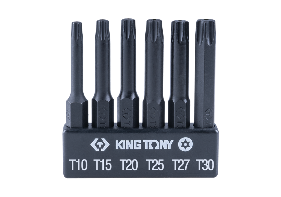 KING TONY 1004B6UQ 六支中孔星型電動起子頭組