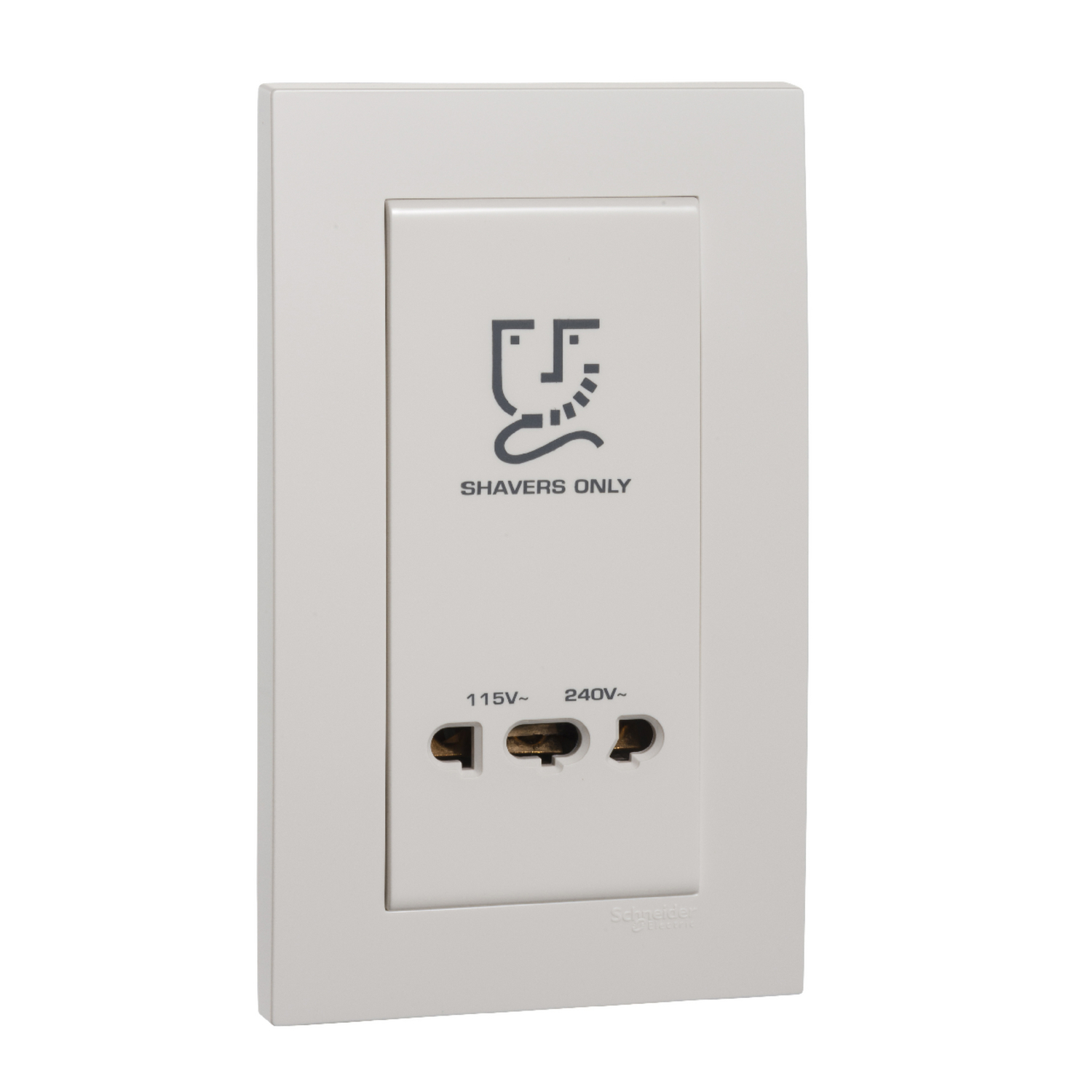 Schneider 施耐德 Vivace 元雅 鬚刨插座 115V/240V(酒店系列)(白色)KBT727V_WE