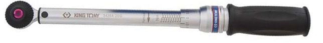 KING TONY 3426A 系列 1/4 吋扭力扳手原廠示意圖,圖中為 3426A-2DG(4–20 N·m),本商品為 3426A-1DG(2–10 N·m、全長 285 mm),以一支計價。