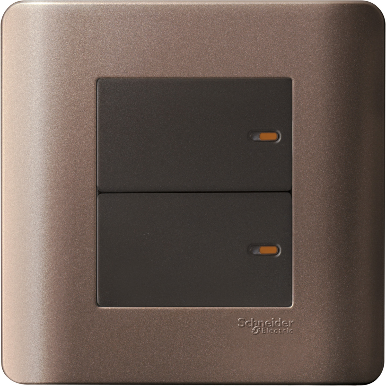Schneider 施耐德 ZENcelo 睿雅 16AX 兩位單控平觸開關掣連開關指示(銀銅)