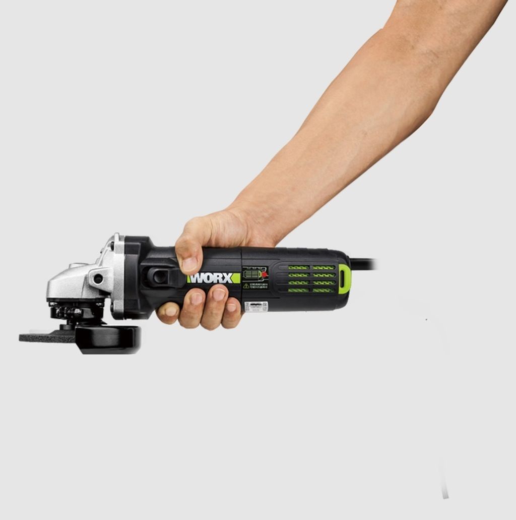 WORX 威克士 WU800S.1 100mm 角磨機 纖細腰身單手握持示範