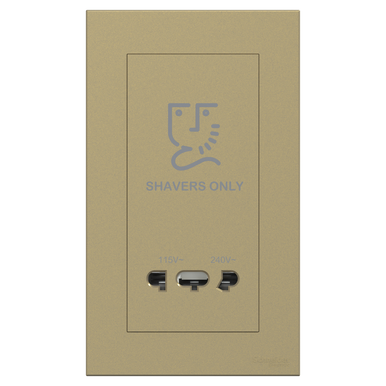 Schneider 施耐德 AvatarOn C 奐然 鬚刨插座 115V/240V(沉醉金)