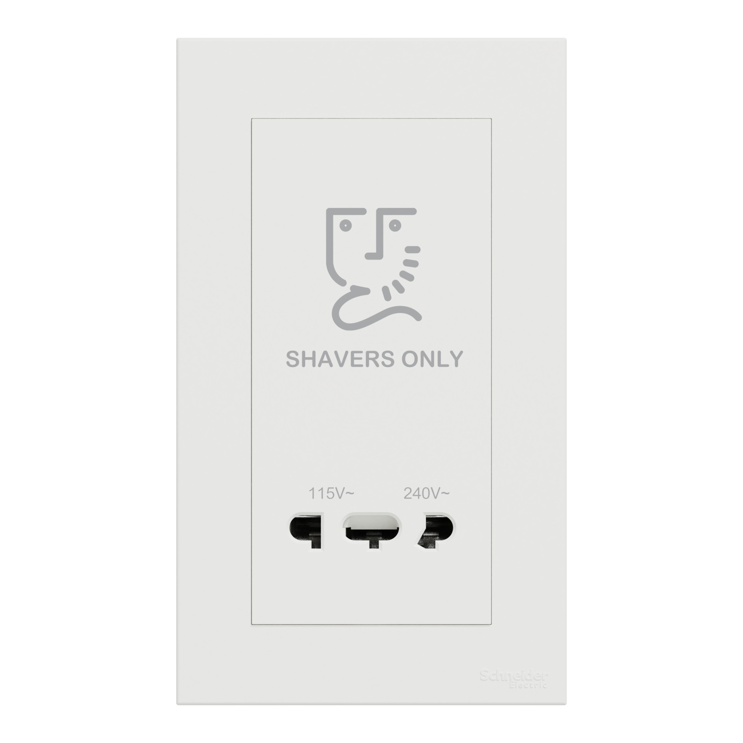 Schneider 施耐德 AvatarOn C 奐然 鬚刨插座 115V/240V(搪瓷白)