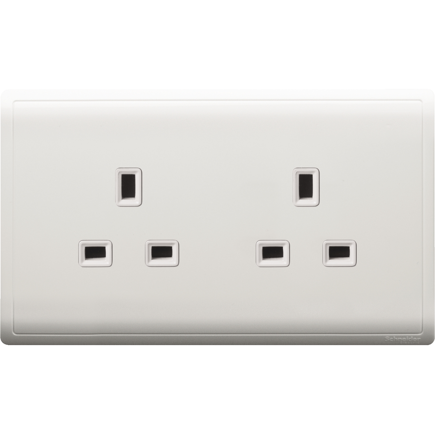 Schneider 施耐德 Pieno 丰尚 13A 兩位連保護門插座(白)E82T426_WE