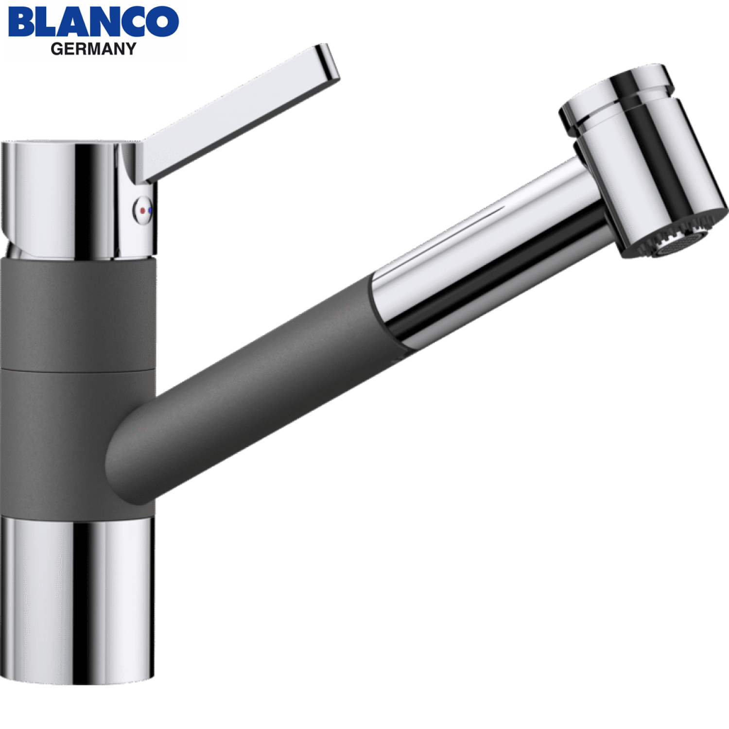 BLANCO TIVO-S 518798 鉻色岩石灰抽拉式廚房混合水龍頭