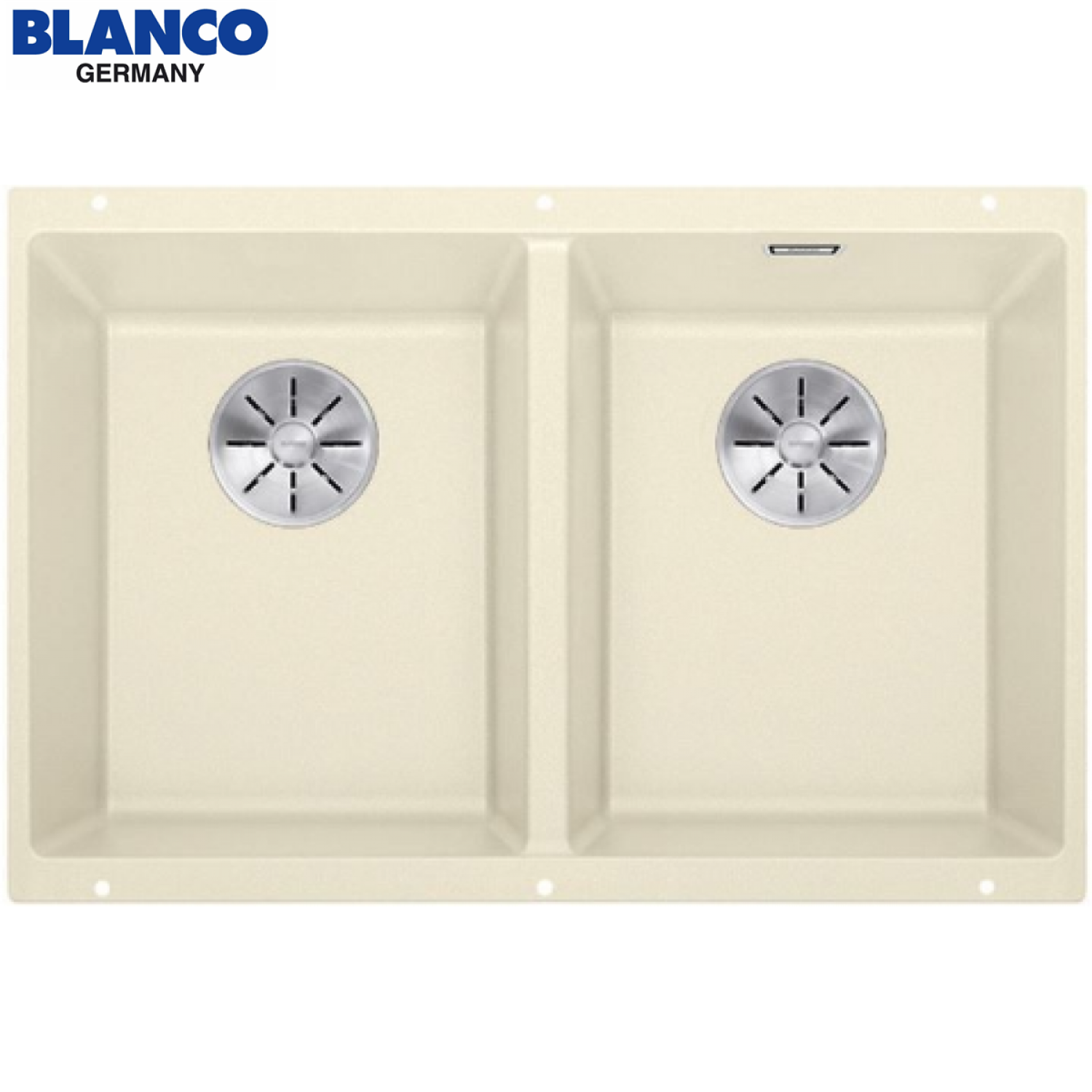 BLANCO SUBLINE 350/350-U 茉莉白花崗岩雙盆台下星盆 523579