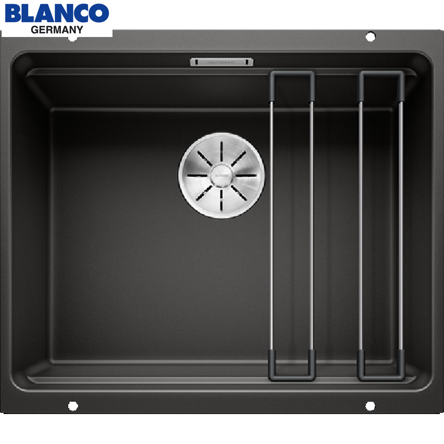 BLANCO ETAGON 500-U 525887 黑色花崗岩複合台下星盆