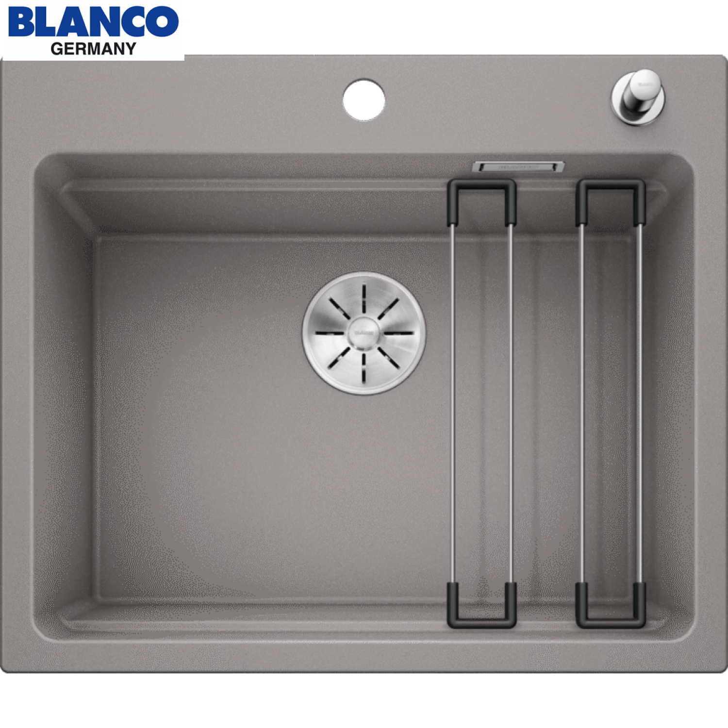 BLANCO ETAGON 6 524531 鋁金屬色 SILGRANIT 花崗岩單槽台上昇盤